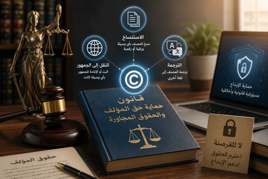 الاستنساخ والترجمة والنقل إلى الجمهور | قراءة قانونية شاملة في حقوق المؤلف والملكية الفكرية